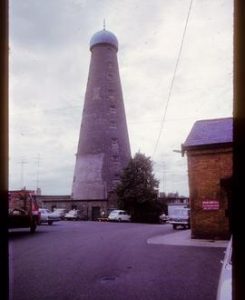 St Patrick's Distillery, Dublin, with dummy(?) cap but no sails or windshaft, apparently preserved
