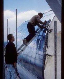 Man climbing ladder, Jill Mill, Clayton