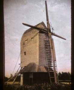 Lowfield Heath Mill, Charlwood, disused with stocks and one sail frame