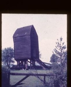 Post mill, Nutley, preserved with body propped and sails removed