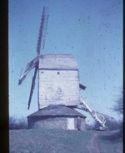 Post mill, Drinkstone, derelict, with four sails