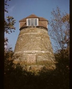 Preserved tower with dovecote on top, tower mill, East Knoyle