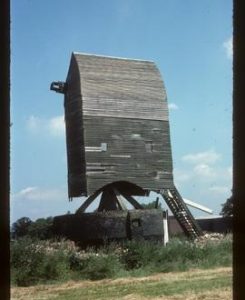Lowfield Heath Mill, Charlwood, preserved without sails or roundhouse roof