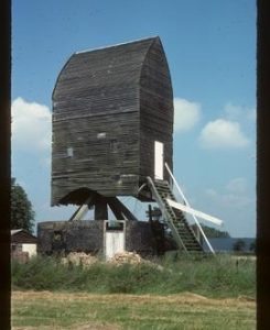 Lowfield Heath Mill, Charlwood, preserved without sails or roundhouse roof
