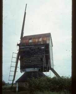 Post mill, Garboldisham, under repair