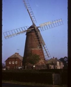Ovenden's Mill, Polegate, derelict, with cap and sails