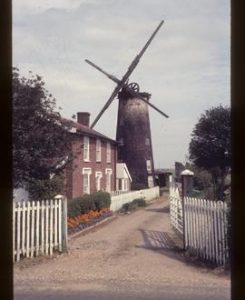 High Street Mill, Wicklewood, derelict, with brakewheel and stocks