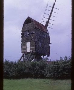 Post mill, Garboldisham, under repair