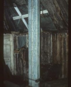 Interior of upper wooden section of roundhouse, New Mill, Cross in Hand