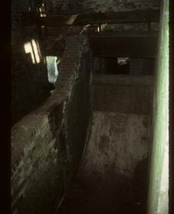 Interior of watermill building