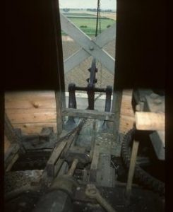 Interior of cap of preserved tower mill