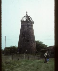 Longbottom's Mill, Everton, derelict, with cap roof framing (windshaft gone)