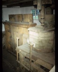 Interior of watermill (fulling mill)