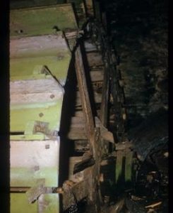 Interior of watermill building