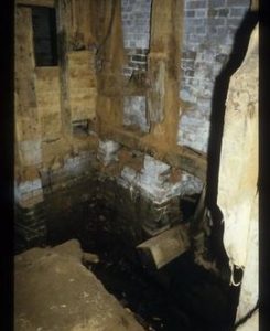 Interior of derelict watermill