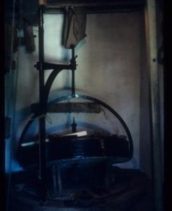 Interior of watermill building