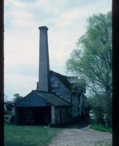 Hook's Watermill, Guilden Morden, and steam mill with chimney