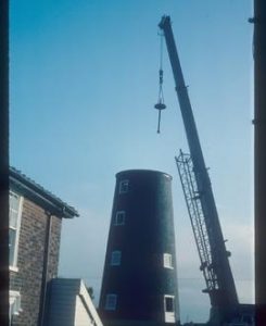 High Street Mill, Wicklewood, with crane