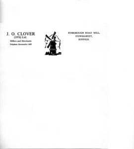 J O Clover letterhead unused