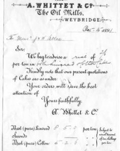 A Whittet and Co, Memorandum