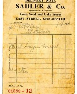 Sadler and Co, Delivery Note