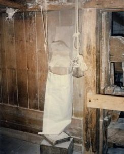 Sack receiving flour, Mapledurham Mill, Mapledurham