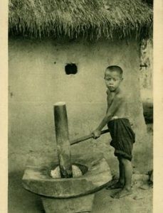 Native husking paddy