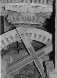 Pit gear with wheel shaft removed, Unthank Mill, Stanhope