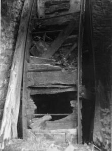 Derelict waterwheel, Dryderdale Estate Sawmill, Hamsterley
