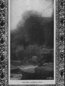 River and buildings, watermill, Jesmond, Newcastle