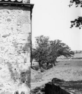 Corner ofbuilding indicating mill wheel position, Coldgate Mill, Wooler