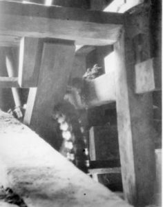 Part of fantail drive gearing, smock mill, Herne