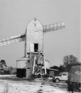 New Mill, Cross in Hand, with fantail and two vehicles