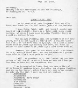 Letter to SPAB, page 1