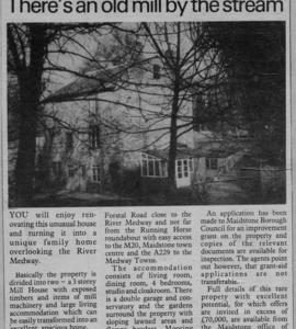 Newspaper article about potential house conversion