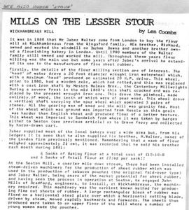 Mills on the Lesser Stour