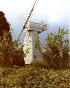 Exterior view of preserved smock mill