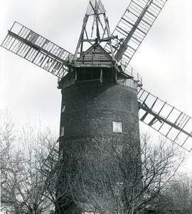 Old Buckenham Tower Mill, Norfolk, derelict