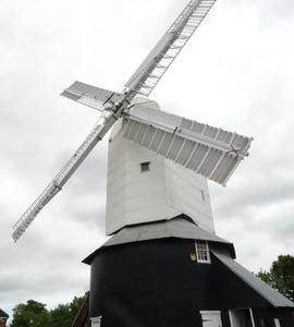 External view (in this and subsequent views note extension to lower floor of roundhouse), Windmill H