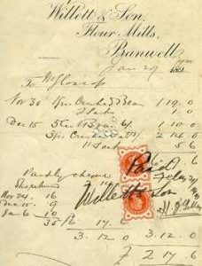 Bill for goods supplied by Willett and Son, Banwell