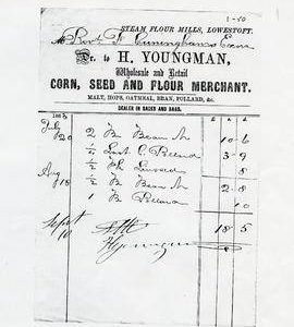 Bill for goods supplied by H. Youngman, Lowestoft