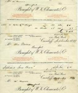 Bills for goods supplied
