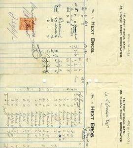 Bills for supply of goods
