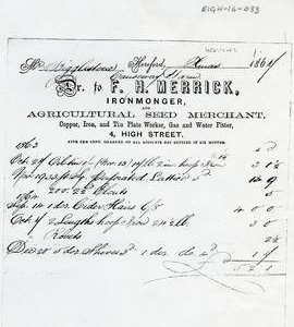 Bill for goods supplied