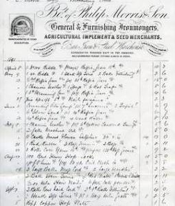 Bill for goods supplied