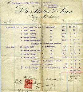 Bill for supply of goods
