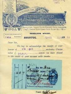 Bills and receipts for goods supplied during second quarter of 1932