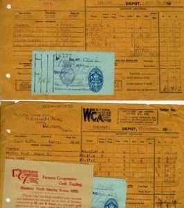 Bills and receipts for goods supplied during fourth quarter of 1932