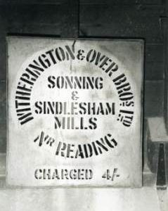 Sonning Mill flour bag stencil