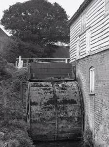 The iron overshot wheel at Chegworth Mill